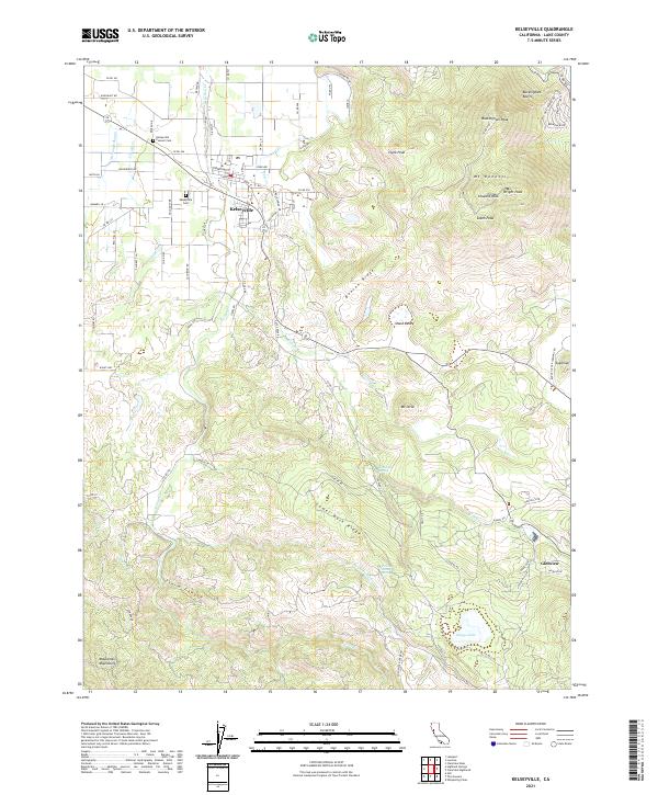 Kelseyville topographic map thumbnail