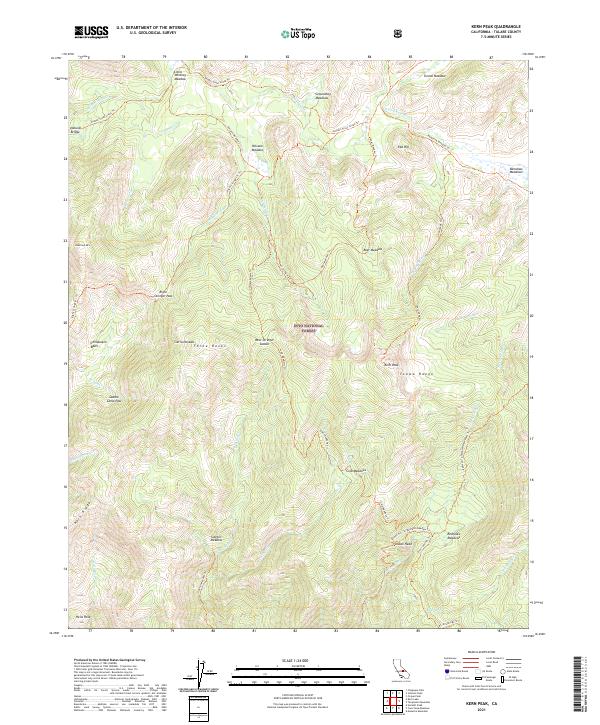Kern Peak topographic map thumbnail
