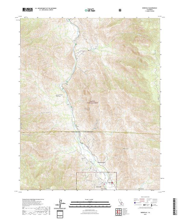 Kernville topographic map thumbnail