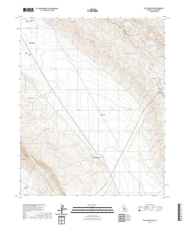 Kettleman Plain topographic map thumbnail