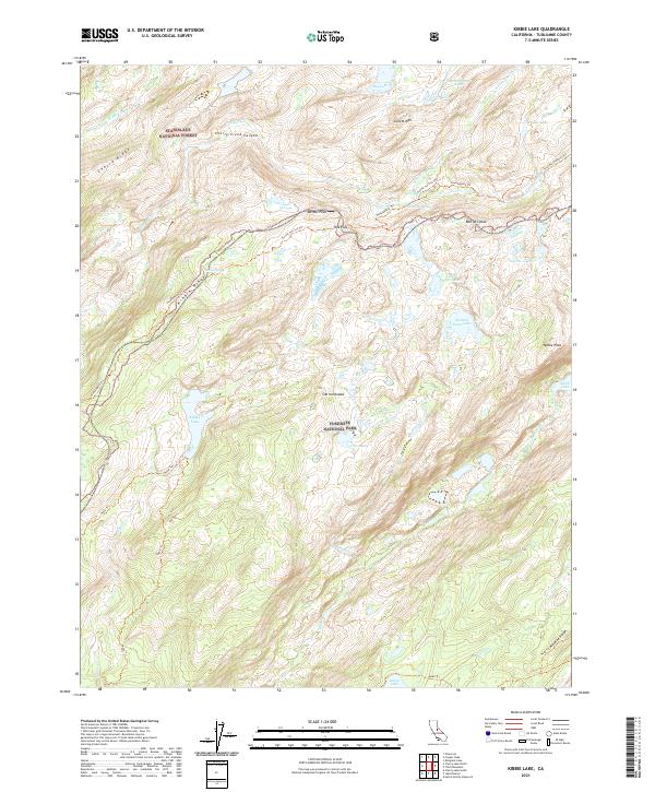 Kibbie Lake topographic map thumbnail