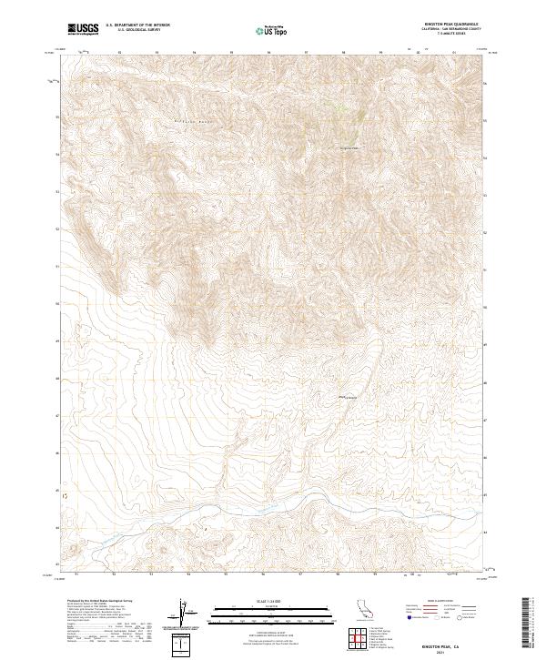 Kingston Peak topographic map thumbnail
