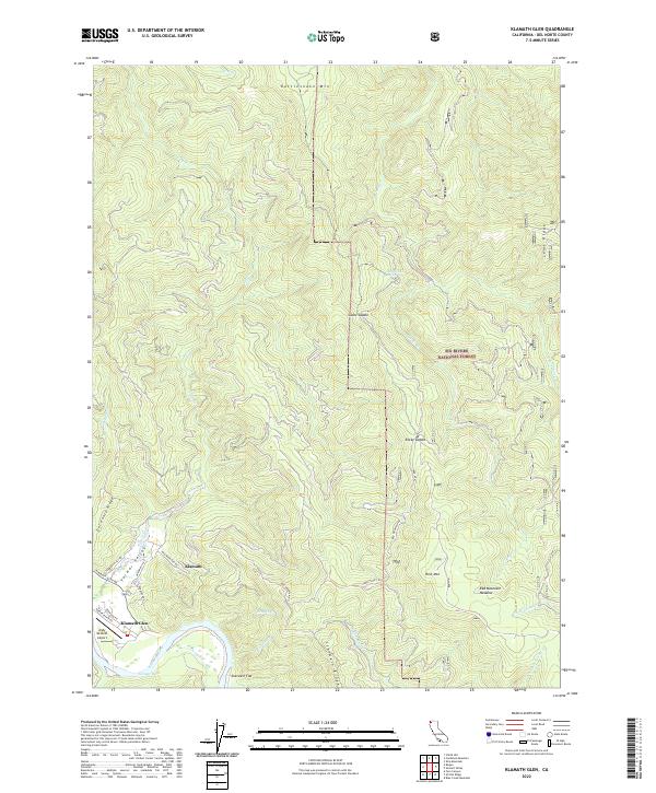 Klamath Glen topographic map thumbnail