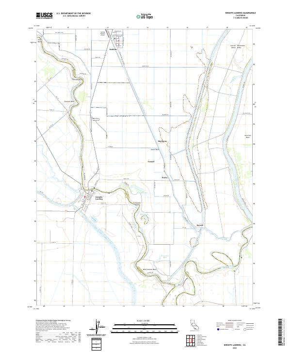 Knights Landing topographic map thumbnail