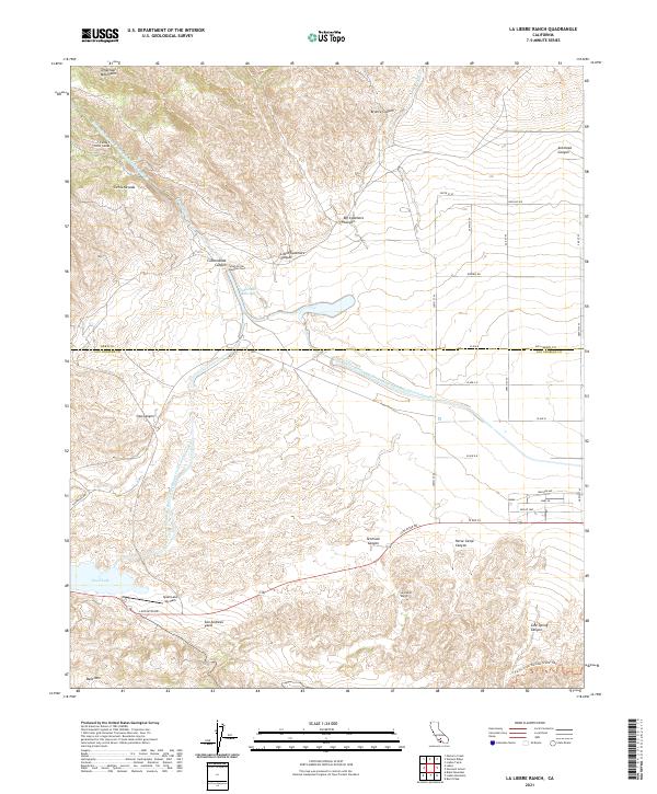 La Liebre Ranch topographic map thumbnail
