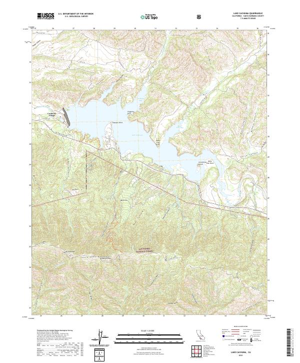Lake Cachuma topographic map thumbnail