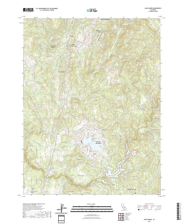 Lake Combie 2021 topographic map thumbnail