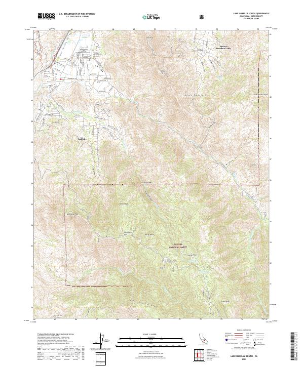 Lake Isabella South topographic map thumbnail