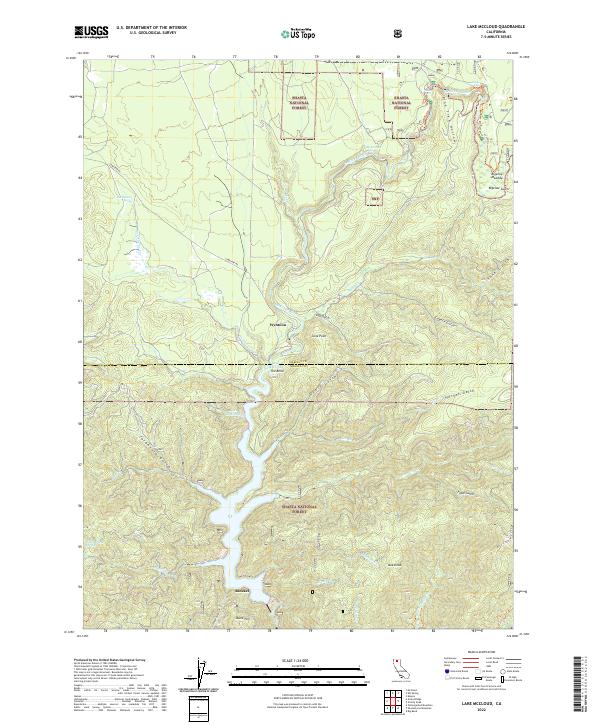 Lake McCloud 2022 topographic map thumbnail