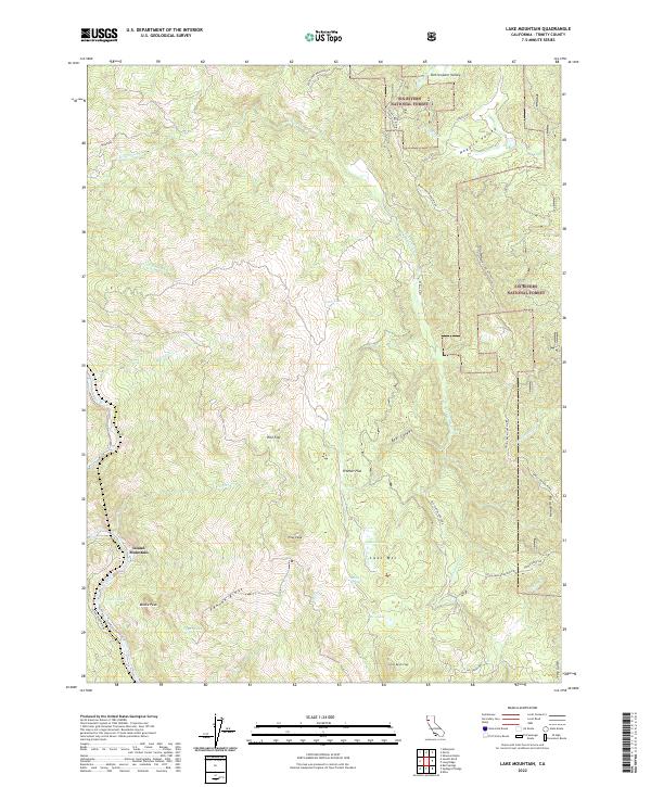 Lake Mountain 2022 topographic map thumbnail