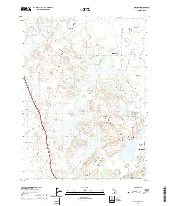 Lake Shastina topographic map thumbnail