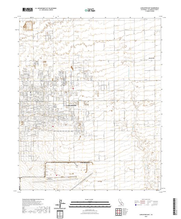 Lancaster East topographic map thumbnail