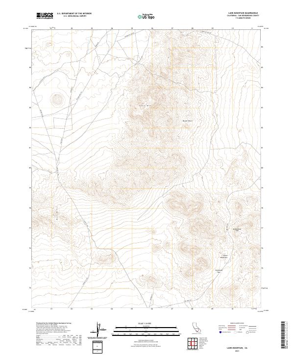 Lane Mountain topographic map thumbnail