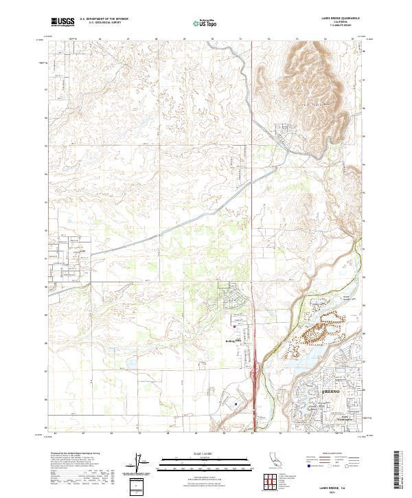 Lanes Bridge 2021 topographic map thumbnail