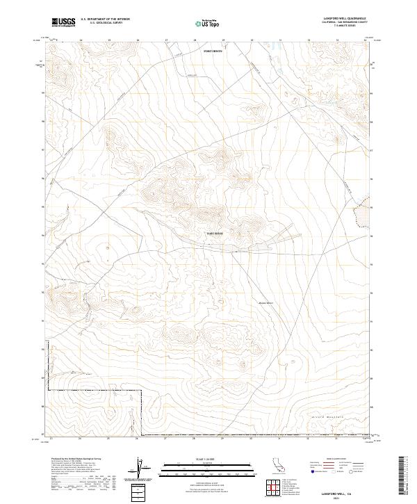 Langford Well topographic map thumbnail