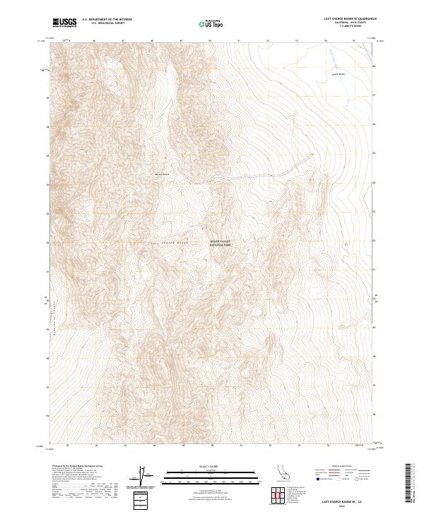 Last Chance Range SE topographic map thumbnail