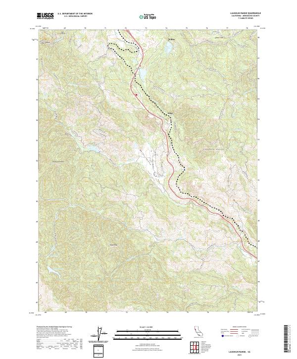 Laughlin Range 2021 topographic map thumbnail