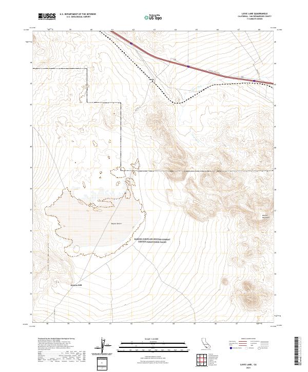 Lavic Lake 2021 topographic map thumbnail