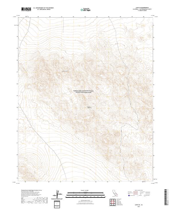Lavic SE 2021 topographic map thumbnail