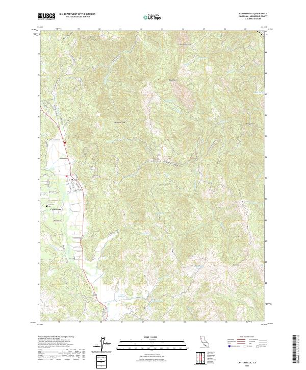 Laytonville topographic map thumbnail