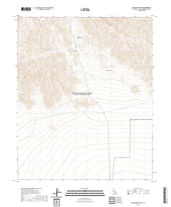 Lead Mountain SW topographic map thumbnail