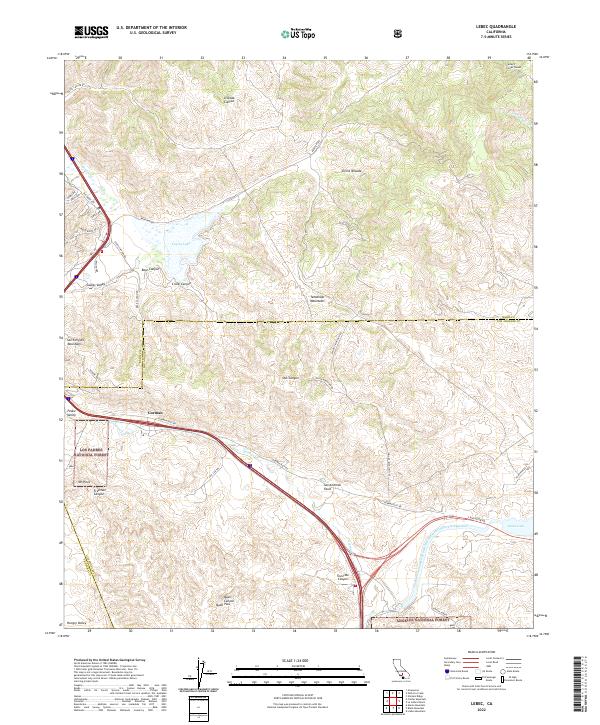 Lebec 2022 topographic map thumbnail