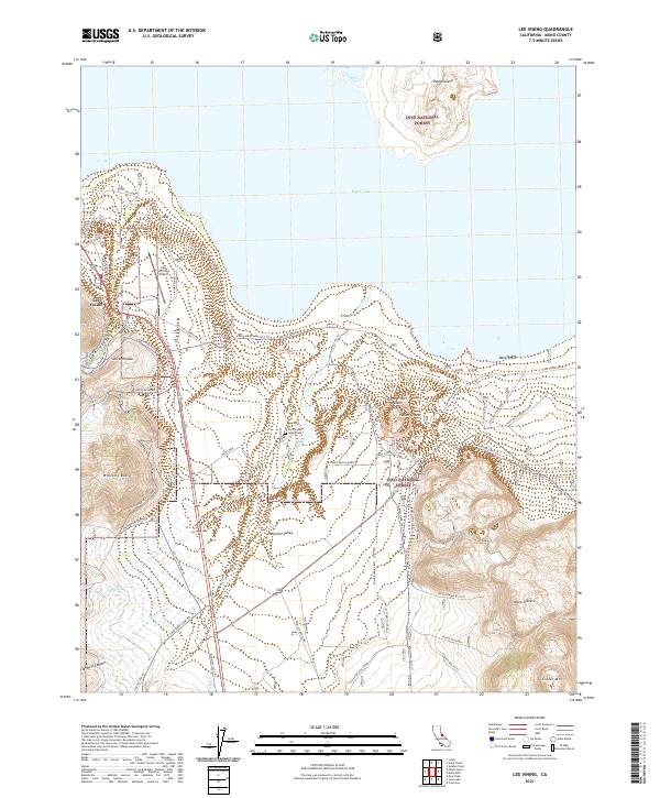 Lee Vining topographic map thumbnail