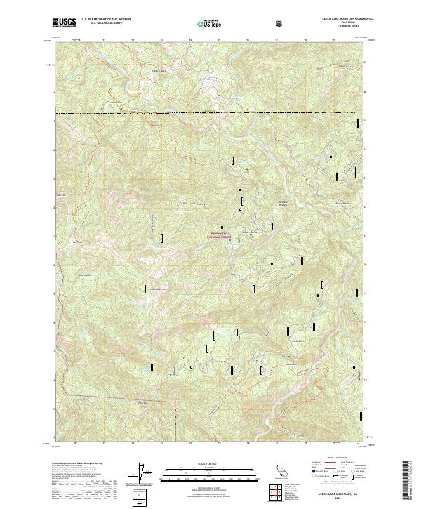 Leech Lake Mountain topographic map thumbnail