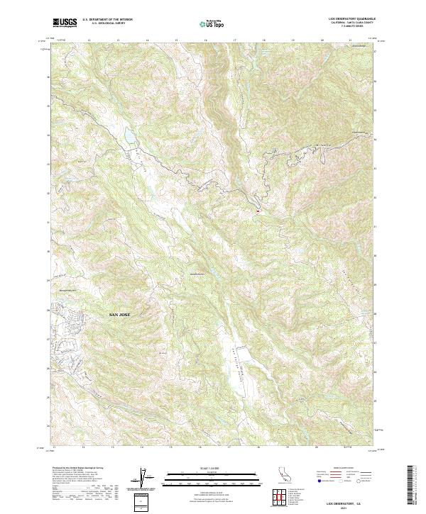 Lick Observatory topographic map thumbnail