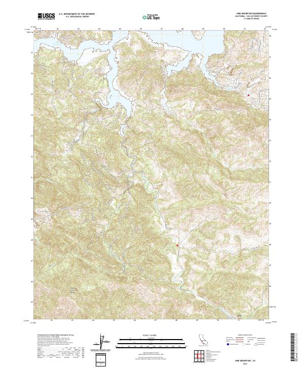 Lime Mountain topographic map thumbnail