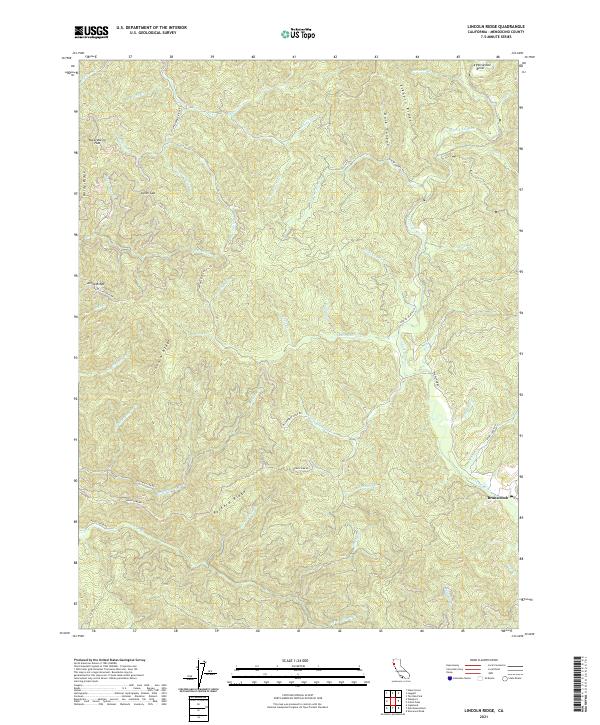 Lincoln Ridge topographic map thumbnail
