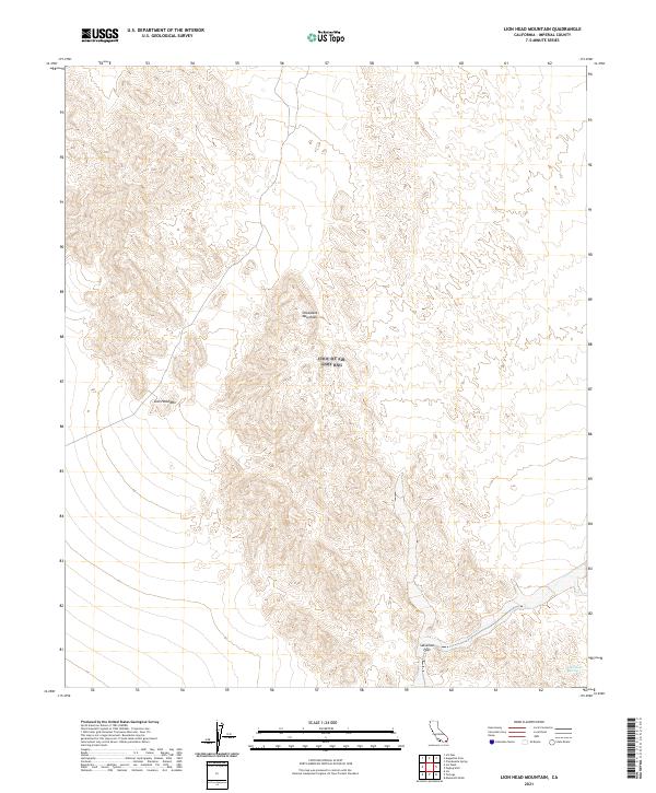 Lion Head Mountain topographic map thumbnail