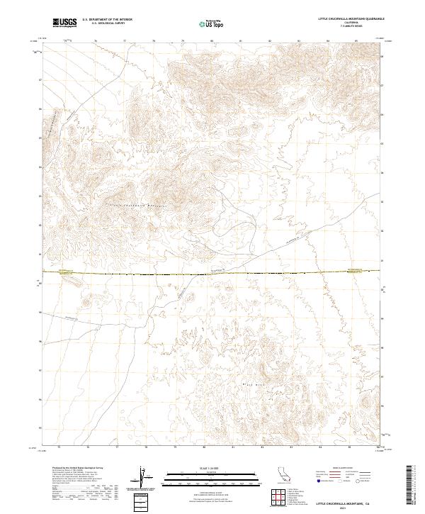 Little Chuckwalla Mountains topographic map thumbnail