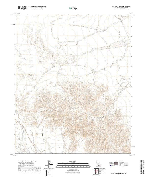Little Maria Mountains topographic map thumbnail
