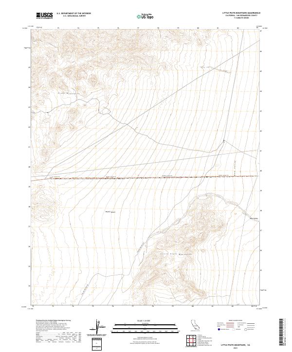 Little Piute Mountains topographic map thumbnail