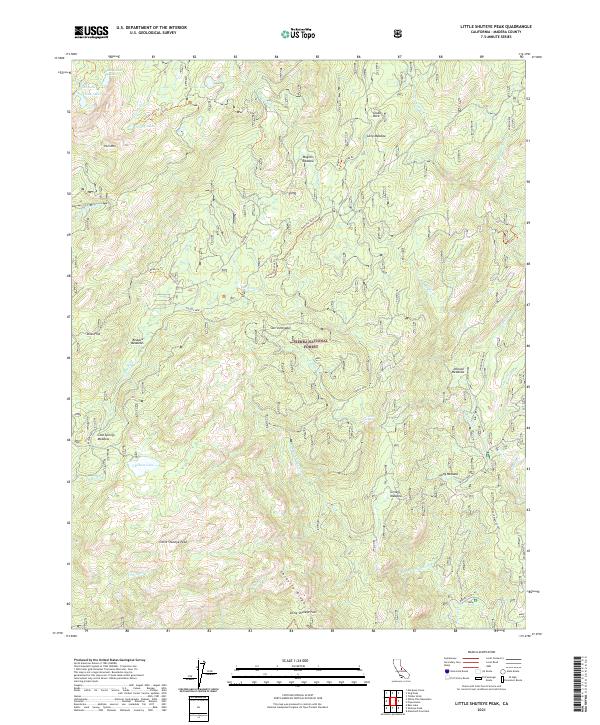 Little Shuteye Peak topographic map thumbnail