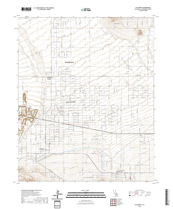 Littlerock topographic map thumbnail