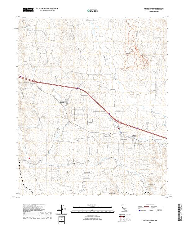 Live Oak Springs topographic map thumbnail