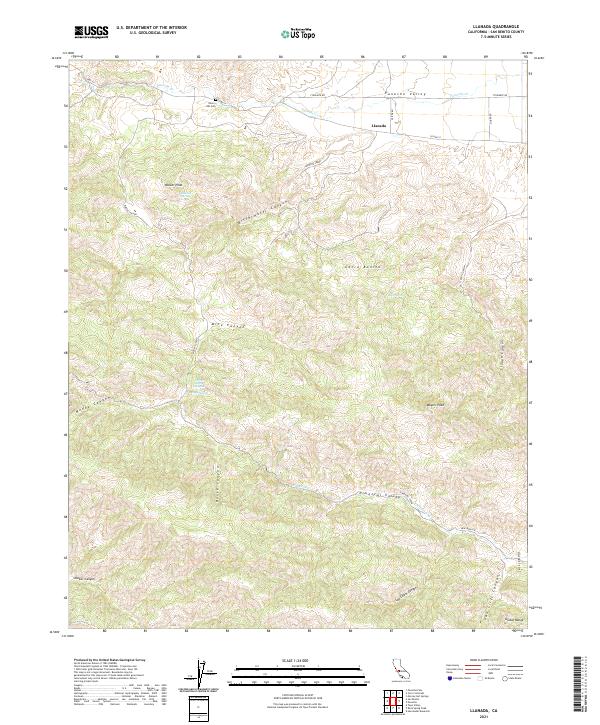 Llanada topographic map thumbnail
