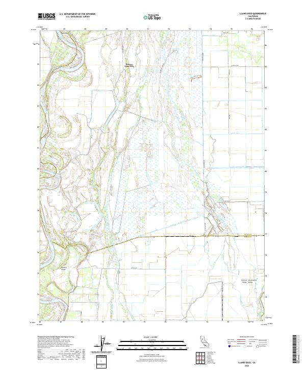 Llano Seco topographic map thumbnail