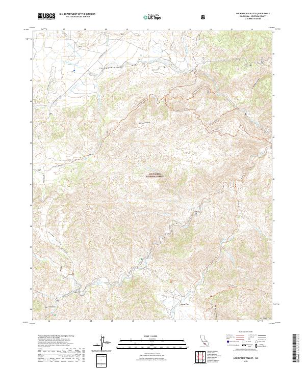 Lockwood Valley topographic map thumbnail