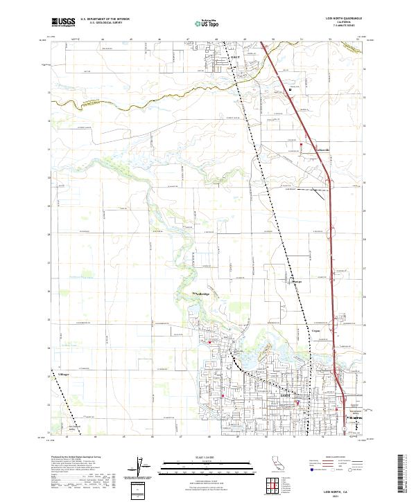 Lodi North 2021 topographic map thumbnail