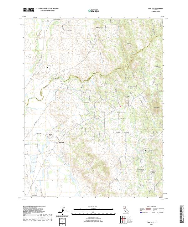 Loma Rica topographic map thumbnail