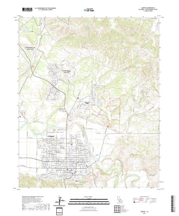 Lompoc 2021 topographic map thumbnail