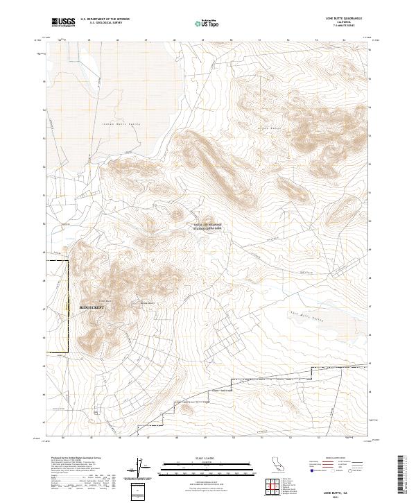 Lone Butte 2021 topographic map thumbnail