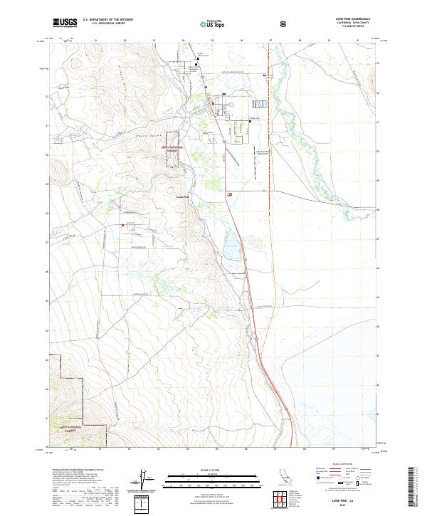 Lone Pine 2021 topographic map thumbnail