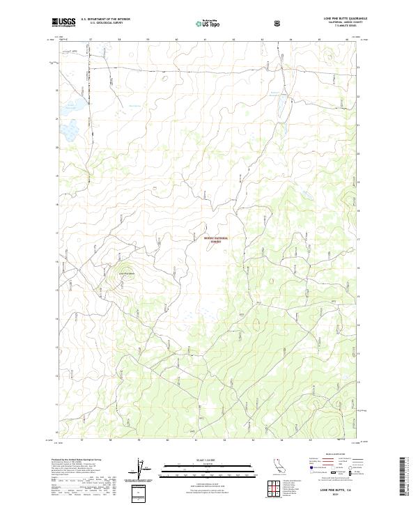 Lone Pine Butte 2021 topographic map thumbnail