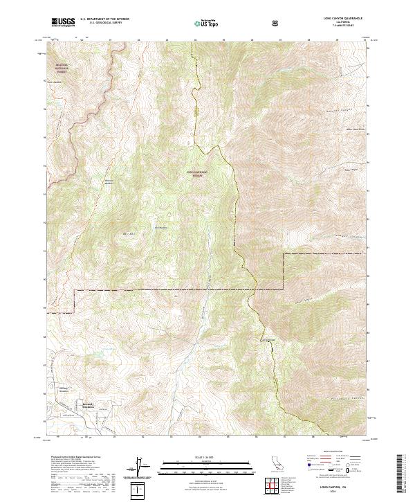 Long Canyon topographic map thumbnail