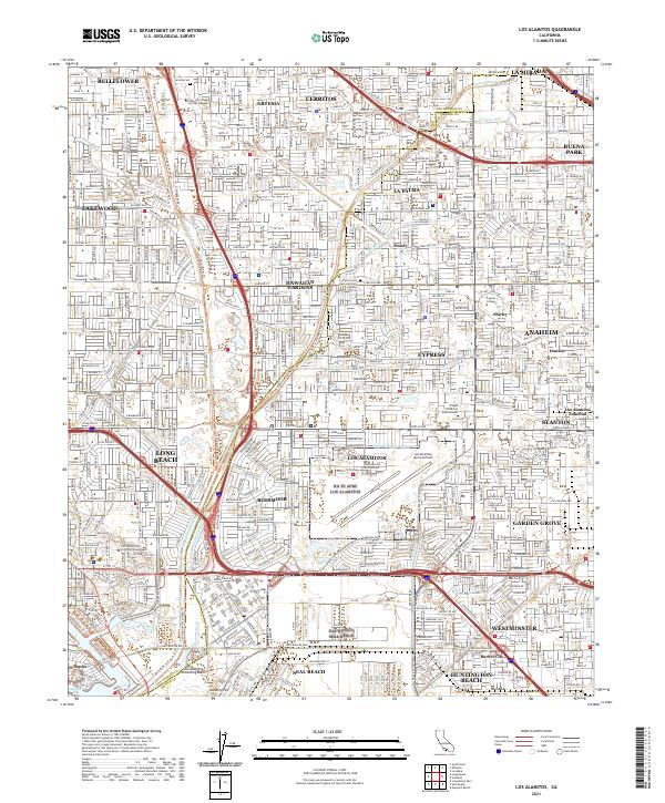 Los Alamitos 2021 topographic map thumbnail