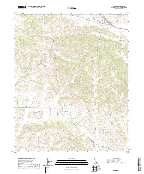 Los Alamos 2021 topographic map thumbnail